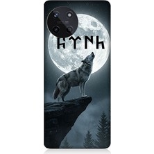 Realme 11 4g Uyumlu Dolunayda Ulu Kurt  Desenli Silikon Kılıf