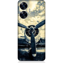 Realme C55 Uyumlu Gökyüzüne Bakan Pervane  Desenli Silikon Kılıf