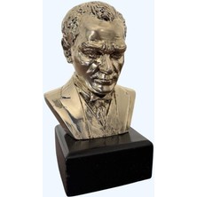 Atatürk Heykel Biblo 20 cm Gümüş Renk