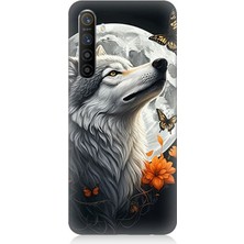 Realme Xt Uyumlu Dolunayda Gururlu Kurt  Desenli Silikon Kılıf