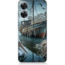 Realme Note 60 Uyumlu Ay Işığında Eski Gemi  Desenli Silikon Kılıf