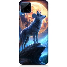 Realme C15 Uyumlu Geceye Uluyan Yalnızlık  Desenli Silikon Kılıf