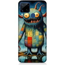 Realme C15 Uyumlu Tuhaf Canavar Gülümsemesi  Desenli Silikon Kılıf