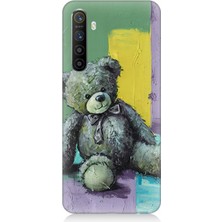 Realme Xt Uyumlu Soyut Renkli Oyuncak Ayı  Desenli Silikon Kılıf