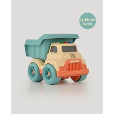 Serenity Haven Bej Renkli Sesli ve Işıklı Minik Kamyon, Çocuklar Için Eğlenceli Oyuncak