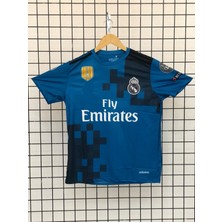 Kısa Kol Ronaldo Turkuaz 2018 Real. Madrid. Şampiyonlar Ligi Yetişkin Forması