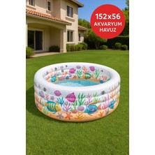 Serenity Haven Neşeli Şişme Oyun Havuzu Yuvarlak 152X56, Eğlenceli ve Rahat Kullanım Sağlar.