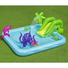 Yeşil Timsahlı Kaydıraklı Fıskiyeli Havuz, Eğlence Dolu Yaz Aktiviteleri