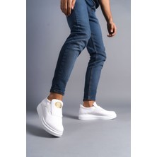 ET161 Hippo Bağcıksız Cilt Erkek Günlük Sneaker Ayakkabı Bt - Beyaz