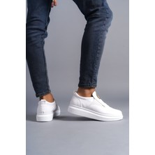 ET161 Hippo Bağcıksız Cilt Erkek Günlük Sneaker Ayakkabı Bt - Beyaz