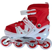 Furkan Toys F-Sports Kırmızı Ayarlabilir 2+2 Işıklı Metal Alıştırma Pateni Çanta..34-37