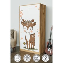 Little Fawn Design "calista" Gardırop 5 Raflı Askılı Çocuk Odasi Elbise Dolabı