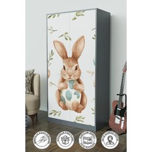 Pretty Rabit Design "calista" Gardırop 5 Raflı Askılı Çocuk Odasi Elbise Dolabı