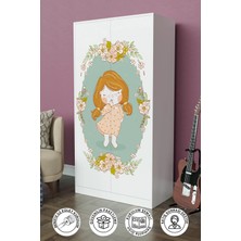 Adorable Design "calista" Gardırop 5 Raflı Askılı Çocuk Odasi Elbise Dolabı