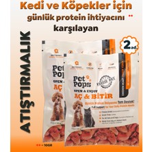 Kedi ve Köpekler Için %100 Doğal Aç-Bitir Mama - Dondurularak Kurutulmuş Tavuk Yürek