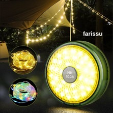 Farissu 8 Fonksiyonlu 10 Metre Rgb LED Kamp Lambası | Powerbank Özellikli, Type-C Şarjlı, Taşınabilir Işık Zinciri
