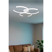 Fer Avize Noris Modern Tasarım Beyaz Renk Salon Mutfak Hol Beyaz LED 3 Lü Avize