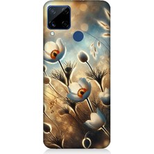 Realme C15 Uyumlu Pamuk Dalları Bahar Ruhu  Desenli Silikon Kılıf