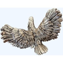 Kartal Heykel Biblo 20 cm Gümüş Renk