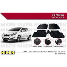 Opel Corsa D Havuzlu 3D Paspas Niken Siyah 2007-2013 Arası