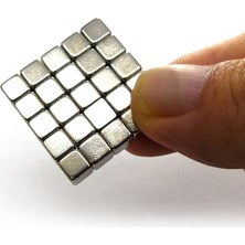 50 Adet 5X5X5 mm Sihirli Manyetik Küp Neodyum Mıknatıs Güçlü Çekim