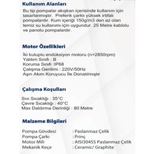 Kaysu 4SKM150 Keson Kuyu Dalgıç 1.1 Kw 1.5 Hp