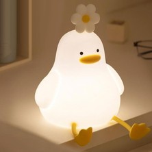 Armut Kuzu Ördek Panda Ampuller LED Gece Lambası Sevimli Silikon Kısılabilir Çocuk Bebek Renkli
