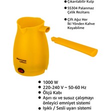 Awox Caffeen Türk Kahvesi Makinesi Elektrikli Cezve Sarı