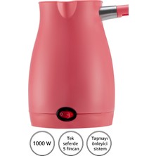 Awox Caffeen Türk Kahvesi Makinesi Elektrikli Cezve Pembe