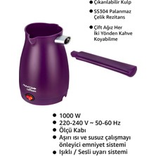 Awox Caffeen Türk Kahvesi Makinesi Elektrikli Cezve Mürdüm
