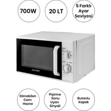 Awox H20 Mikrodalga Fırın 20 LT Beyaz
