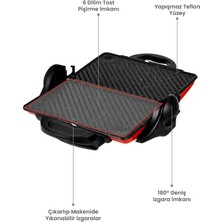 Awox Orion Tost Ve Izgara Makinesi 180° Açılabilir 1800w Kırmızı