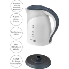 River Su Isıtıcı Kettle Gizli Rezistans 1.7 Lt Beyaz