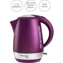 Awox Solid Gizli Rezistans Su Isıtıcı Kettle Mürdüm