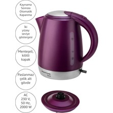 Awox Solid Gizli Rezistans Su Isıtıcı Kettle Mürdüm