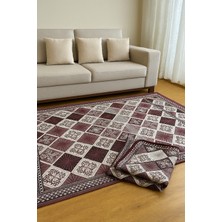 HCCOMPANYFABRİCON MODERN DESENLİ  BORDO HALI ÖRTÜSÜ 4m²