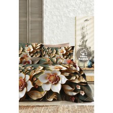 %100 Pamuk Ranforce Çeyizlik Luxury 5d Dijital Çift Kişilik Nevresim Takımı Tuval