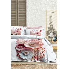 %100 Pamuk Ranforce Çeyizlik Luxury 5d Dijital Çift Kişilik Nevresim Takımı Sakura