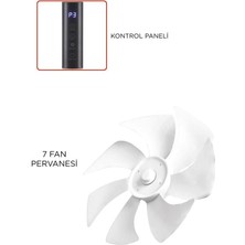 Torima Sf-02 Beyaz Ayaklı 16'' Inc 60W 3 Kademe 7 Pervaneli Kumandalı Diğital Ekranlı Vantilatör Fan
