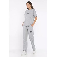 Kadın Nakış Detaylı Tişört Pantolon Ikili Takım P-00017644