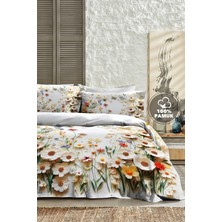 %100 Pamuk Ranforce Çeyizlik Luxury 5d Dijital Çift Kişilik Nevresim Takımı Dancing Roses