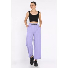Bel ve Paça Lastikli Kadın Paraşüt Pantolon P-00017661
