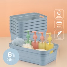 6'lı 8,2 Litre Saklama Kutusu Mavi