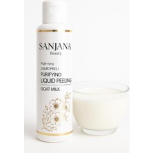 SANJANA Beauty Keçi Sütlü Arındırıcı Sıvı Peeling 125 ml – Tüm Cilt Tipleri İçin – Siyah Nokta ve Ölü Deri Karşıtı Bakım