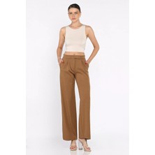 Kadın Bel Lastikli Cırtlı Palazzo Pantolon P-00017609