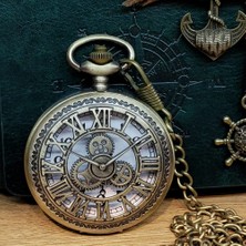 Antika Vintage Köstekli Saat Gökyüzü Roma Rakamı