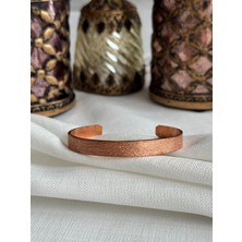 %100 Saf Bakır Desenli Kalın Bileklik