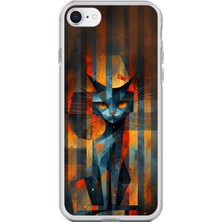 Dali Design iPhone 8 Uyumlu Şeffaf Kılıf Aesthetic 2 Tasarımlı