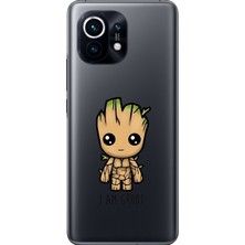 Dali Design Xiaomi Mi 11 Uyumlu Şeffaf Kılıf Chibi 1 Tasarımlı