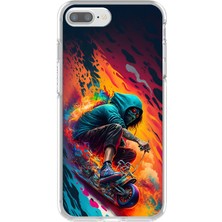Dali Design iPhone 7 Plus Uyumlu Şeffaf Kılıf Aesthetic 5 Tasarımlı